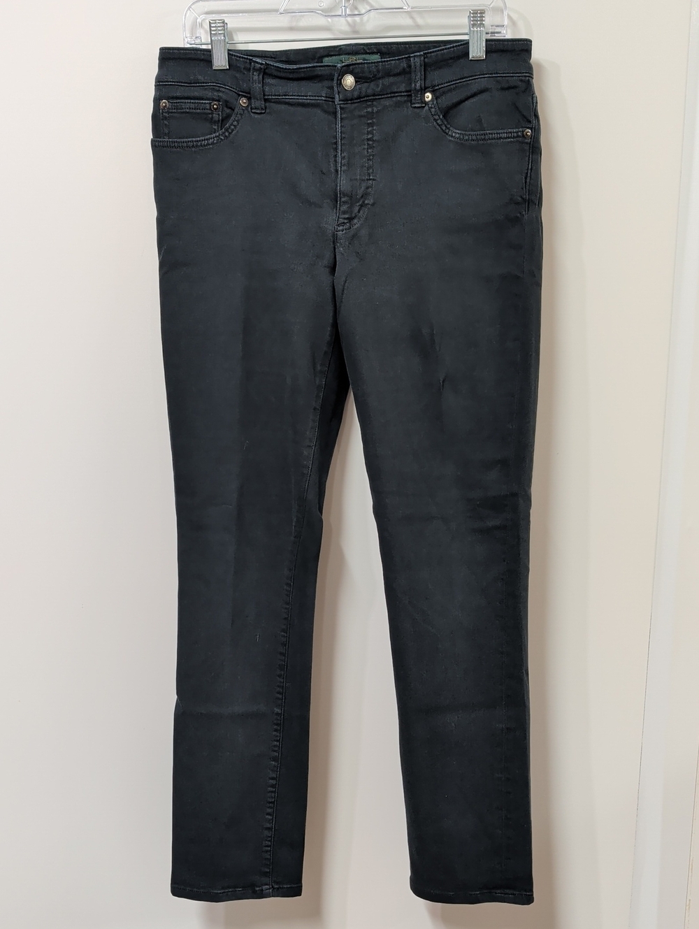 Lauren Ralph Lauren Black Straight-Leg Jeans Size 10